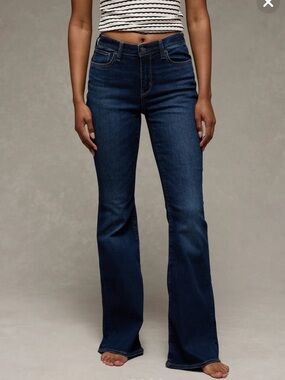 American Eagle Outfitters Dark Blue High-Rise Flare Jeans